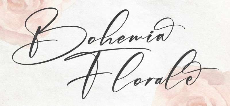 Bohemia-Florale-Calligraphy-Font-1 The Best Floral Fonts to Use for Your Brand Identity