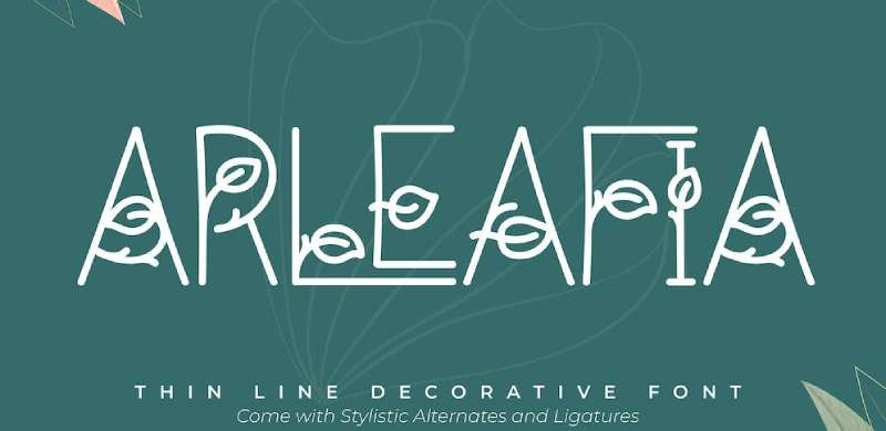 Arleafia-Decorative-Font The Best Floral Fonts to Use for Your Brand Identity