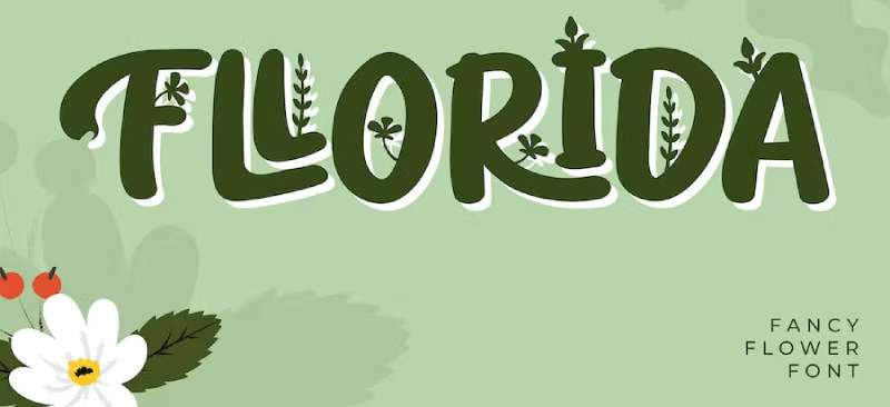 Fllorida-Fancy-Flower-Font-1 The Best Floral Fonts to Use for Your Brand Identity