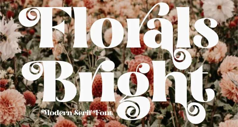 Florals-Bright-Serif-Font-1 The Best Floral Fonts to Use for Your Brand Identity
