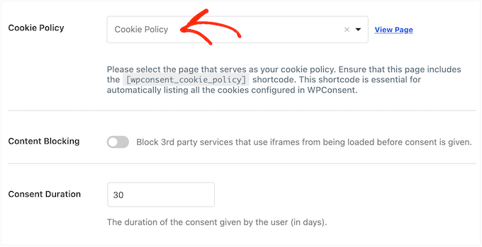 How to generate a detailed cookie policy using WPConsent 