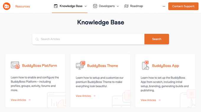 An example of a WordPress knowledge base An example of a WordPress knowledge base