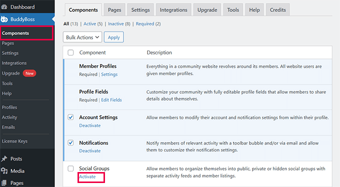 BuddyBoss Components BuddyBoss Components