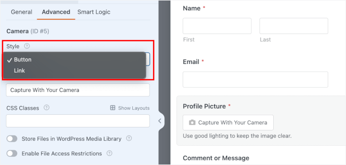 The Style dropdown The Style dropdown