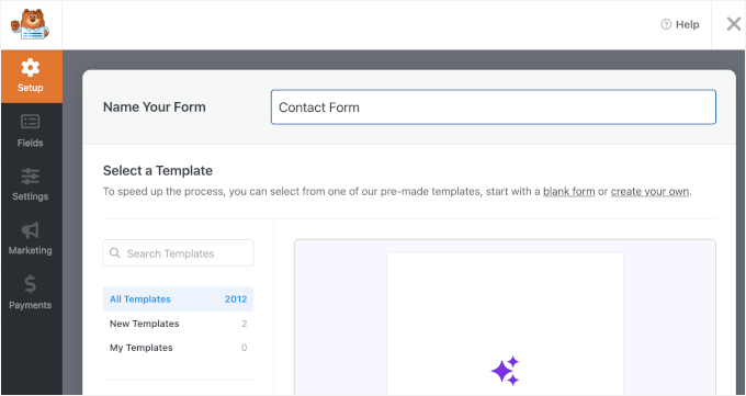 Naming the new form Naming the new form