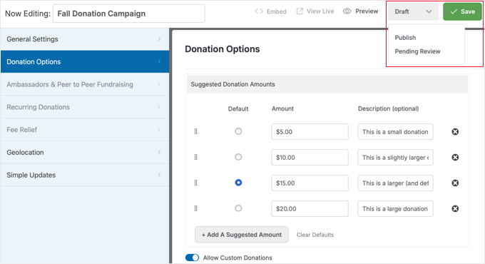 WP Charitable Donation Options WP Charitable Donation Options