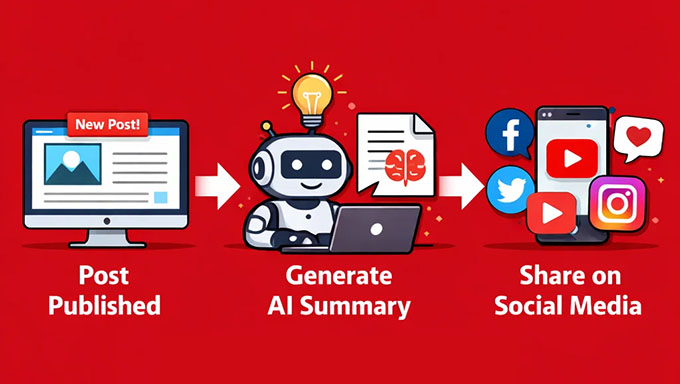 Uncanny Automator workflow for generating AI summary and publishing on social media Uncanny Automator workflow for generating AI summary and publishing on social media