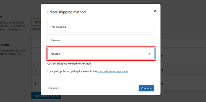Choose Amazon as the shipping method Choose Amazon as the shipping method