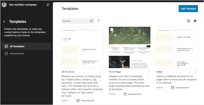 Selecting a template to add search function with live autocomplete Selecting a template to add search function with live autocomplete