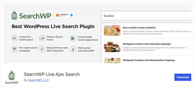 The SearchWP Live Ajax WordPress plugin The SearchWP Live Ajax WordPress plugin