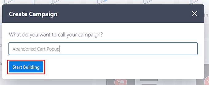 Add campaign name for the abandoned cart popup Add campaign name for the abandoned cart popup