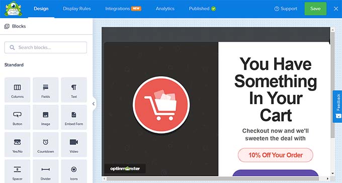 Edit abandoned cart popup Edit abandoned cart popup