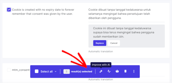 Bulk editing with AI Bulk editing with AI