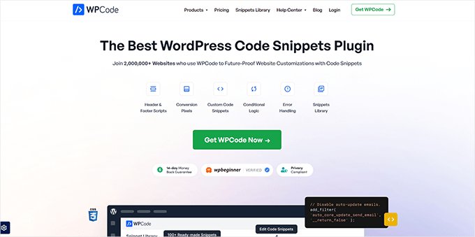 WPCode website WPCode website
