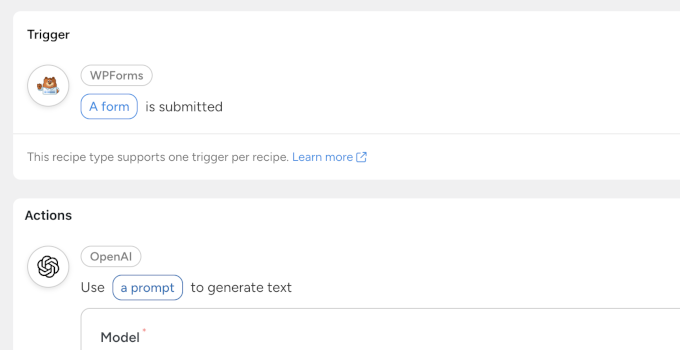 Uncanny Automator using WPForms and OpenAI Uncanny Automator using WPForms and OpenAI