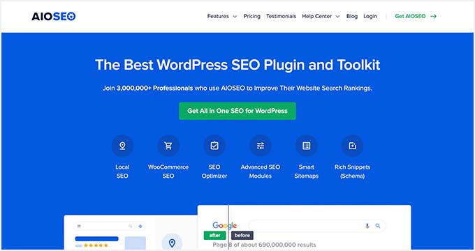The AIOSEO WordPress plugin, with built-in social media features The AIOSEO WordPress plugin, with built-in social media features