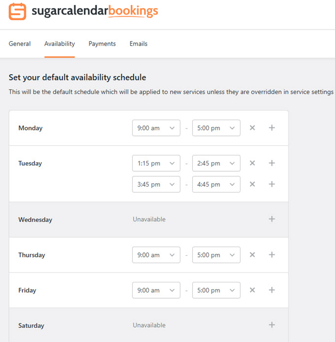 booking availability