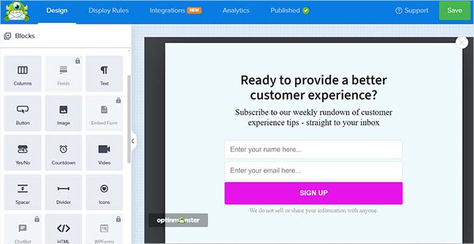 Build a newsletter popup using a drag and drop builder Build a newsletter popup using a drag and drop builder