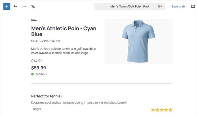 Product block in AIOSEO Product block in AIOSEO